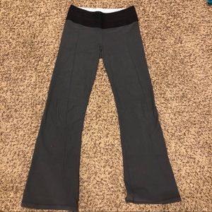 Grey LULULEMON leggings with reversible waistband